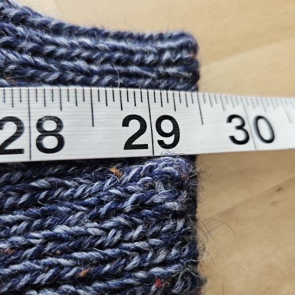 Highland Home Industries Large Sweater Blue Cable Knit 100% Pure New Wool - Picture 10 of 13